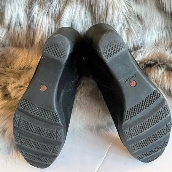 Waterproof Black Suede wedge ankle boot - Picture 5 of 7